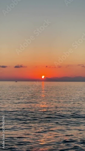 sunset over the sea