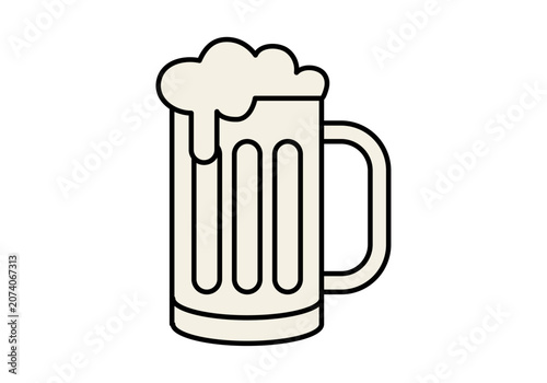 Quadro su tela Icono de jarra de cerveza con espuma