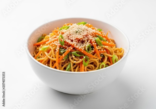 Colorful vegetable salad in a bowl on a plate ready to eat