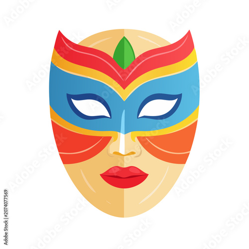 Abstract geometric face vector illustration