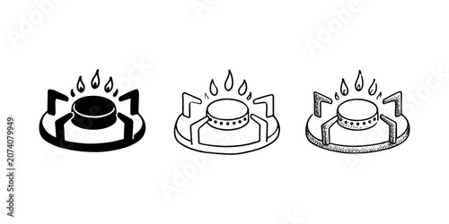 Obraz na plátne Gas burner set