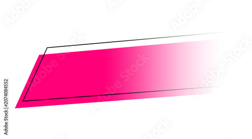 Gradient Parallelogram Banner Icon, Minimal Gradient Parallelogram Banner Label Shape Isolated on Transparent Background