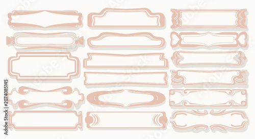 Ornate Label Frames Collection - Decorative Banner Elements - Vintage Design