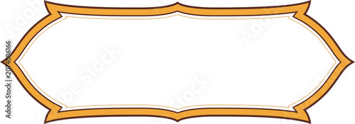 Premium Label Name plate Empty Template white Border lines Isolate Element