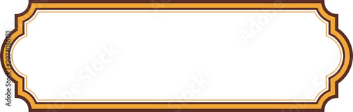 Premium Label Name plate Empty Template white Border lines Isolate Element