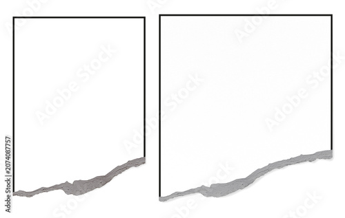 Transparent Black Torn Photo Frames