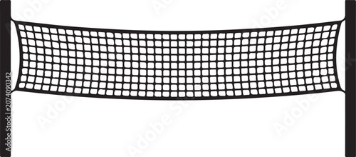Foto Volleyball net with tight mesh squares