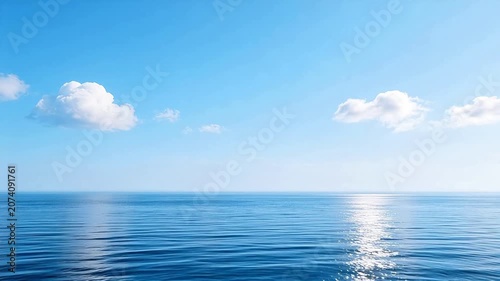 Blue ocean under clear sky