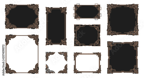Ornate Corner Designs - Vintage Decorative Frames & Borders Collection