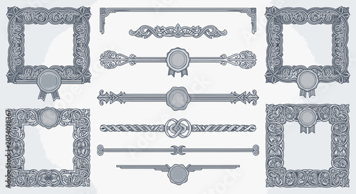 Ornate Vintage Frames and Dividers Collection - Decorative Borders
