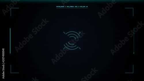 Futuristic HUD Overlay with Scanning Target and Data Interface Elements
