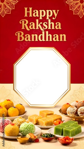 Raksha Bandhan Rakhi Background with blank space for text