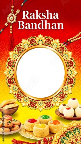 Raksha Bandhan Rakhi Background with blank space for text