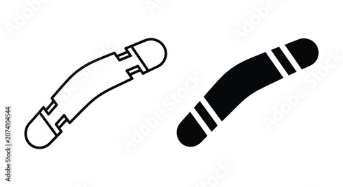 Simple skateboard vector illustration pair