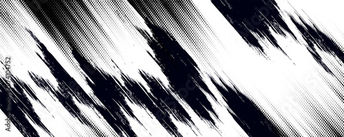 Fotografie Halftone dots red and blue color pattern gradient grunge texture background