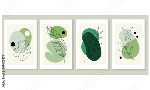 Abstract Botanical Leaf Gallery Collection.