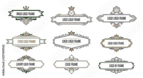 Vintage Decorative Logo Frames and Banners for Branding