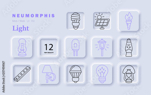 Foto Light set icon