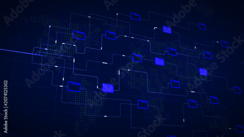 Photography Folder files data transfer visual file data transfer line part data flow visuali