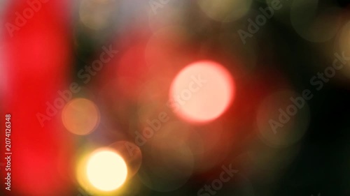 abstract background of christmas lights with bokeh