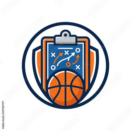 Basketball Sports Strategy Tactics Board Game.