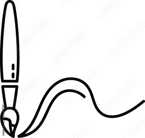 Paintbrush icon with a wavy stroke