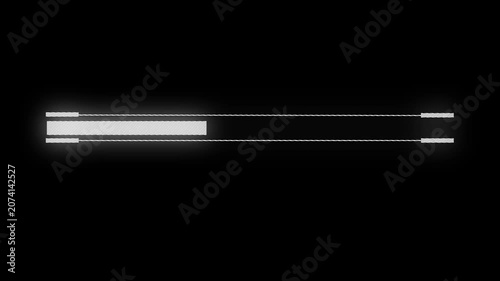 Cyberpunk loading bar with glitch neon, Futuristic uploading progress bar with glitch effect, Retro animation uploading with glitch effect on black background. 4k video 