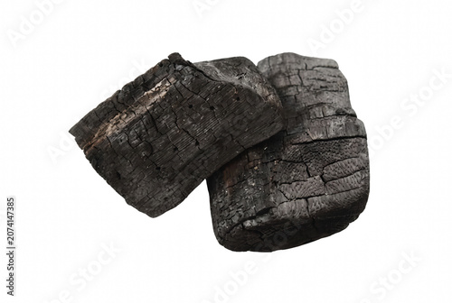 Obraz na plátne Natural Charred Wood Pieces with Detailed Texture