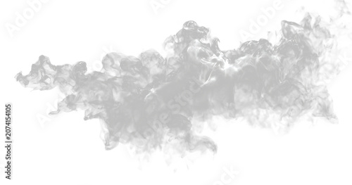 Canvas Print White smoke cloud with soft diffusion and realistic texture PNG
