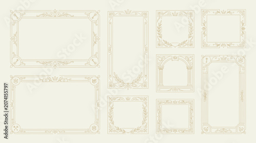 Elegant Ornate Borders and Frames Collection - Vintage Design Elements