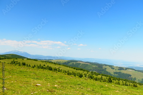 Almen Landschaft am Hochwechselgipfel