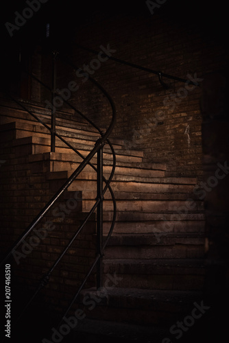 Dark moody staircase