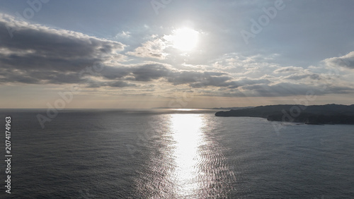 Aerial View of Ubara Risokyo and Rugged Pacific Coastline in Chiba, Japan
