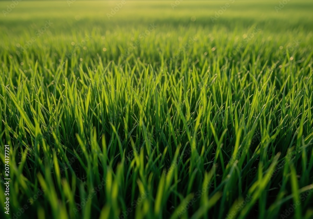 Obraz premium Lush, velvety siesta grass carpeted under warm afternoon sunlight, perfect for nature retreats and peaceful rest, grass, background, natural