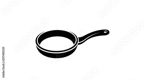 Photos Black cast iron frying pan kitchen.