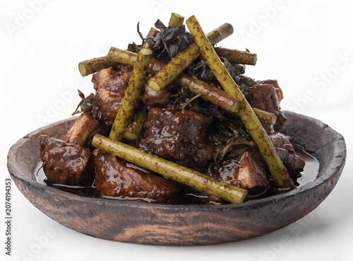 Yam Stem Pork Curry