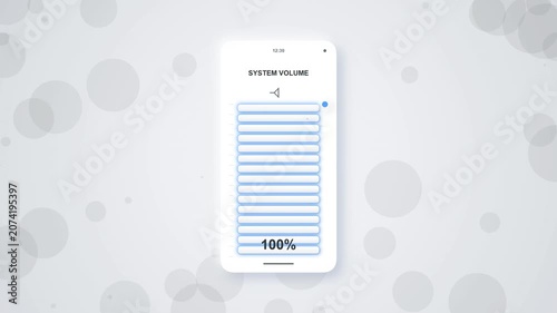 Mobile Volume Slider Animation - Neumorphism UI Design