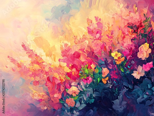Vibrant Abstract Floral Art