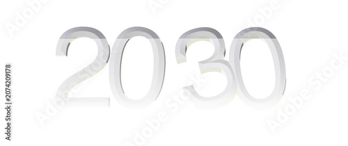 2030 in white text, represe...