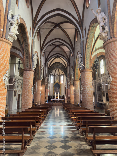 The interior of the church of San Giovanni Battista in Castel San Giovanni