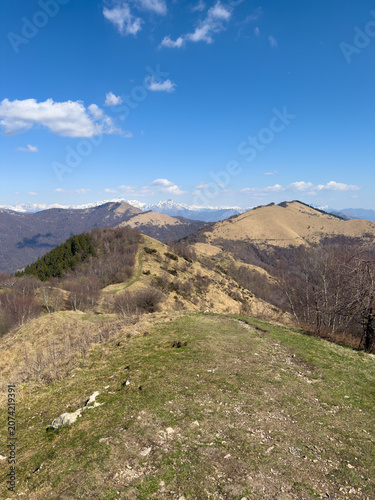 The Lombard Prealps from the top of Mount Boletto