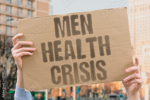 Foto "Men health crisis" Male well-being is in a state of emergency