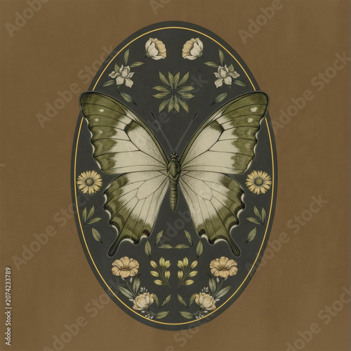 Minimalist Retro Butterfly Specimen Art Print

