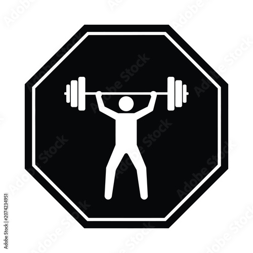 Weightlifting Symbol Strength Training Commercial