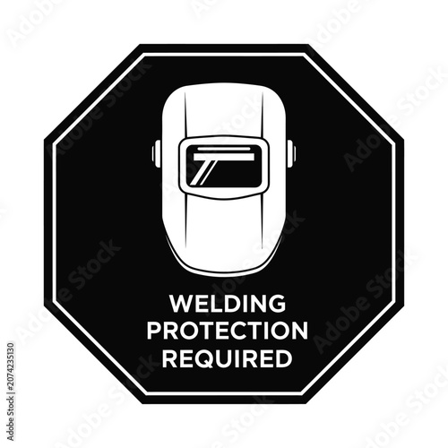 Welding Mask Safety Symbol Industrial Instruction