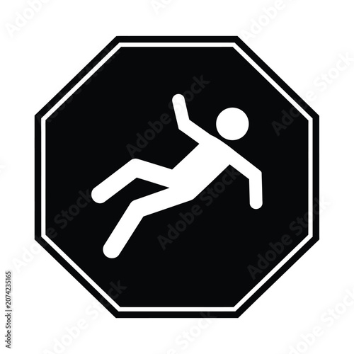 Slipping Person Warning Sign Commercial Asset