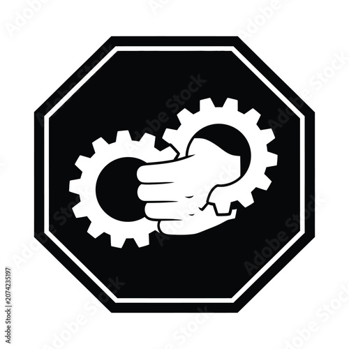 Gear Hand Mechanism Symbol Commercial