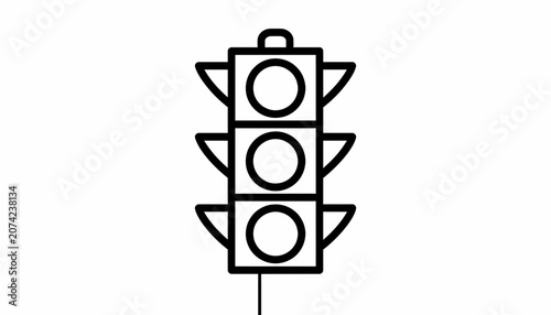 Traffic Light Signal Urban Road Sign.