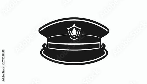 Police Officer Hat and Badge.