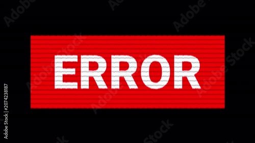 error overlay error code vibrate with a grunge glitch effect for warning video
